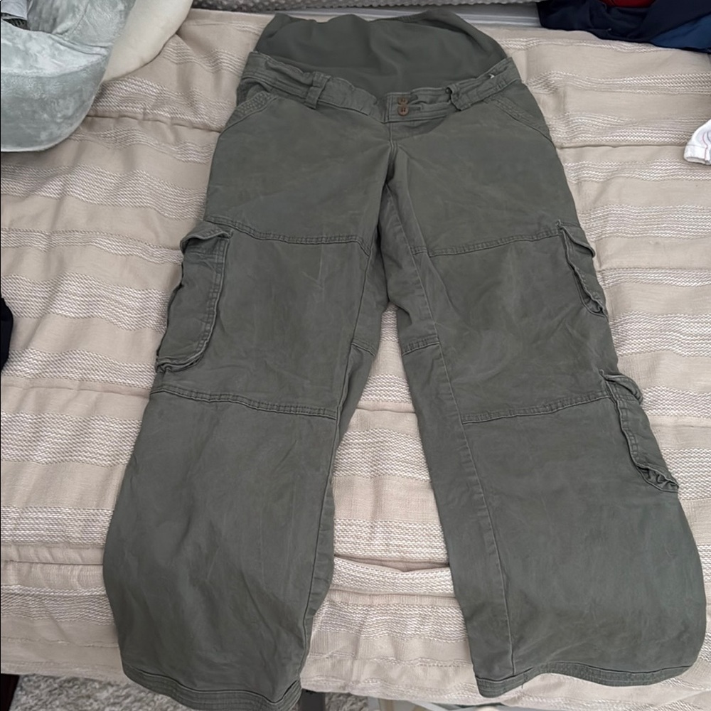 Abercrombie & Fitch Green Wide Leg Pants